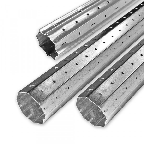 Achtkant Stahlwellen-Set SW 60 bis 3,0 m individuell kürzbar SELVE
