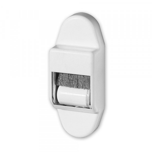 Mini Leitrolle mit Bürstendichtung weiß für Rollladengurt bis 15 mm SELVE